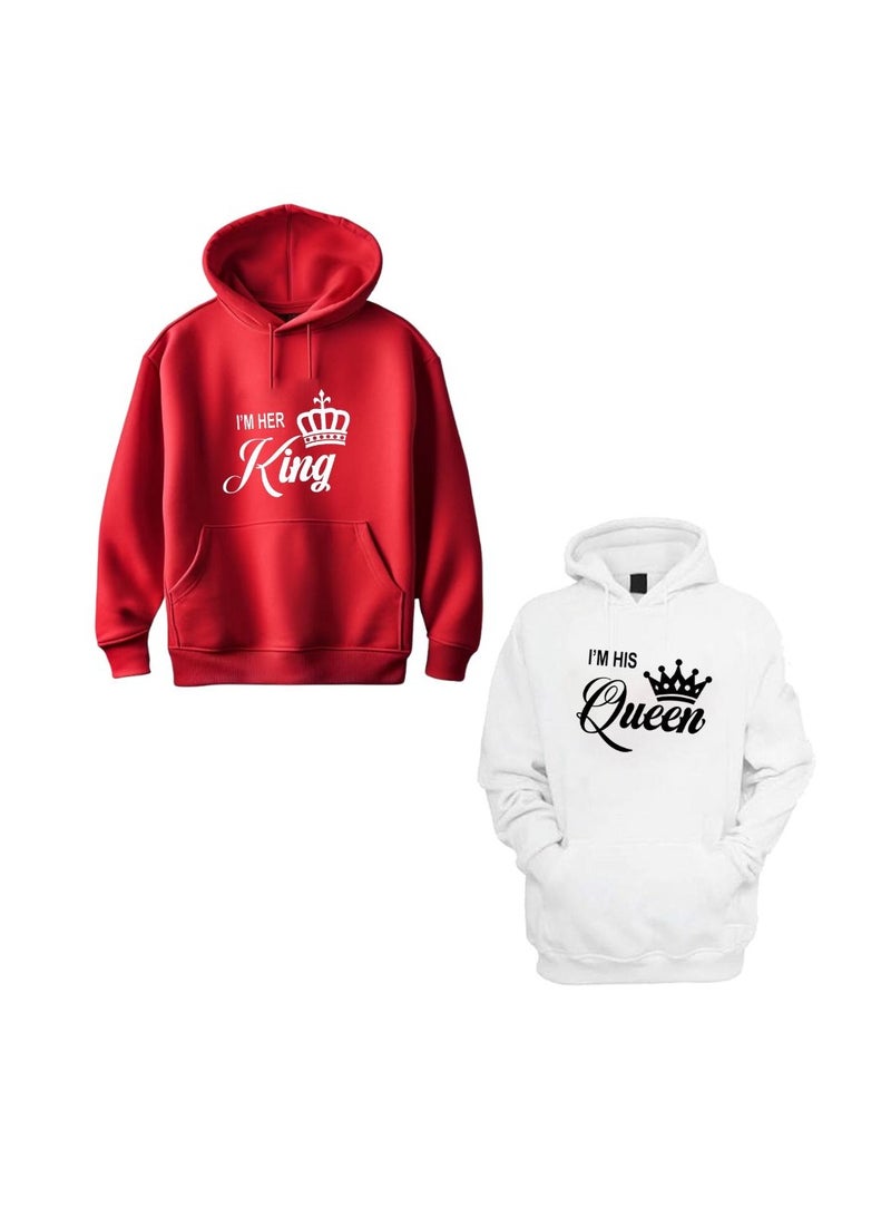 PRINTSHOP4ME Valentines Day Couples Hoodies-Comfortable Hoodies For Boyfriend,Girlfriend,Husband Or Wife-Cute Outfits For Valentine's Day  - Image 3