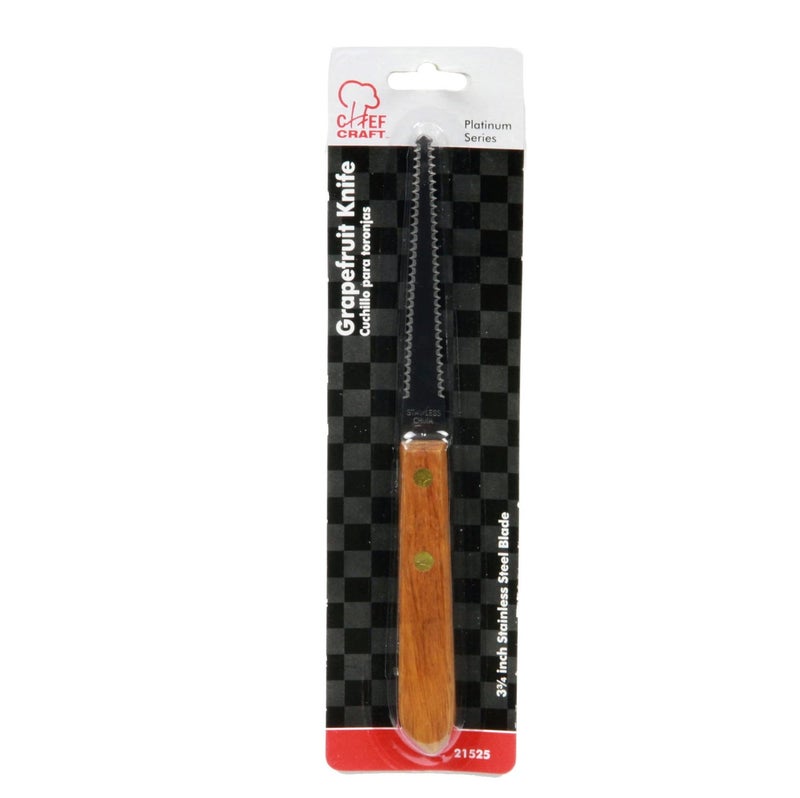 Chef Craft Select Stainless Steel Grapefruit Knife, 3.75 inch Blade 7.5 inches in Length, Wood Handled - Image 2