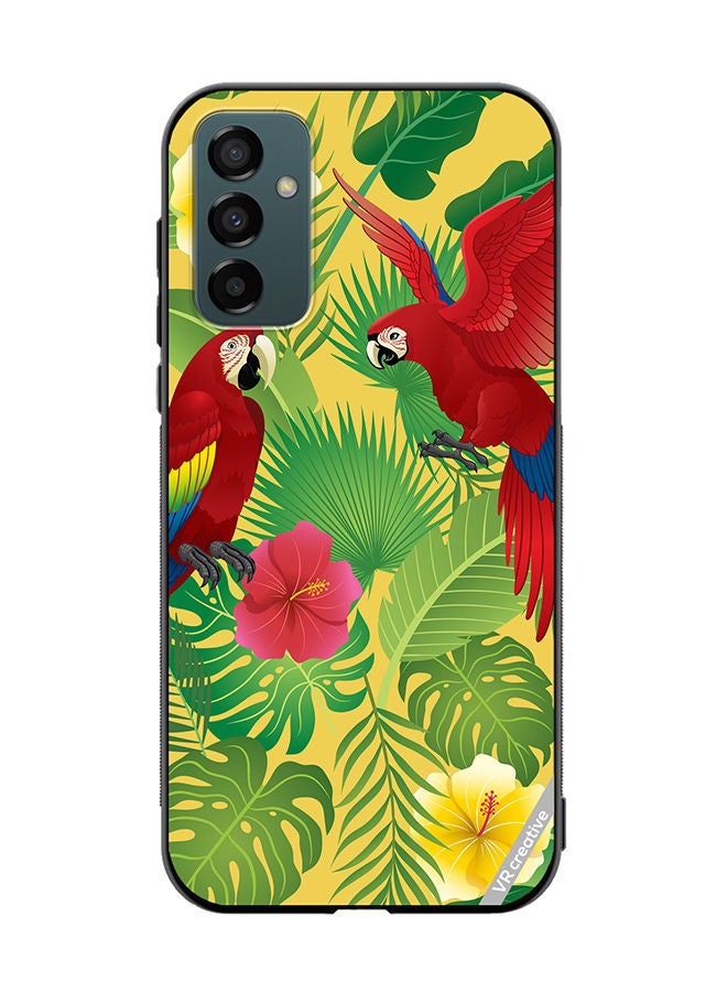VR CREATIVE Protective Case Cover For Samsung Galaxy M23 Parot In Jungle Design Multicolour - Image 1