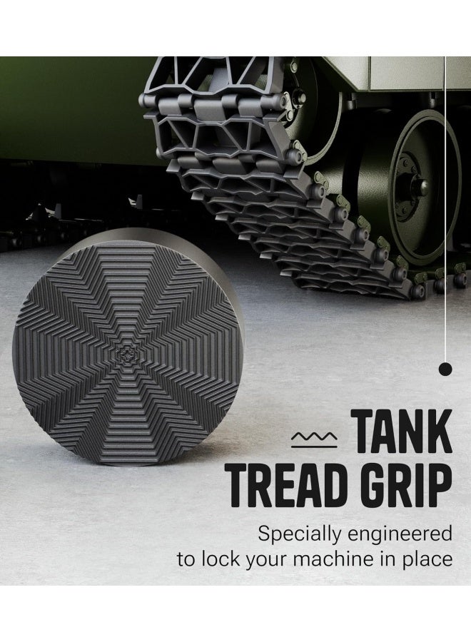 Empire Of Electronics Anti Vibration Pads With Tank Tread Grip, 4 Pads + Level - Washer And Dryer Pedestals Fit All Machines - Noise Dampening, Protects Laundry Room Floor - Anti Vibrasion Pads  - Image 3