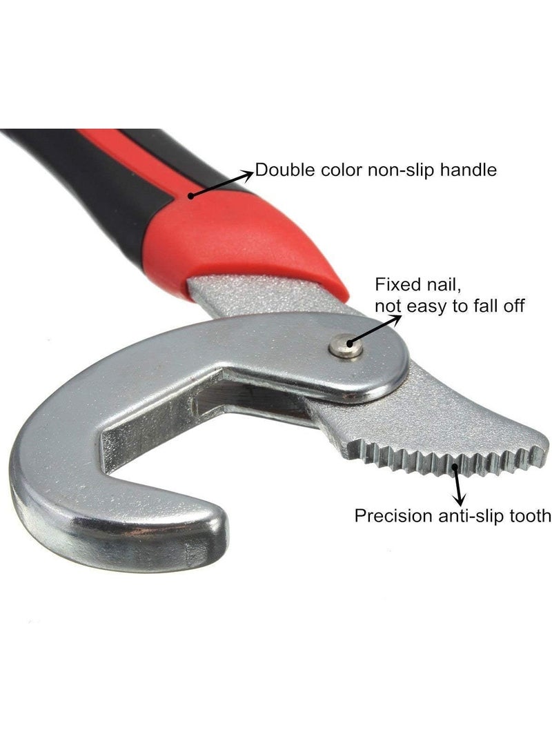 Multi-functional French key, adjustable wrench 9 mm to 32 mm (set of two pieces) - Image 3