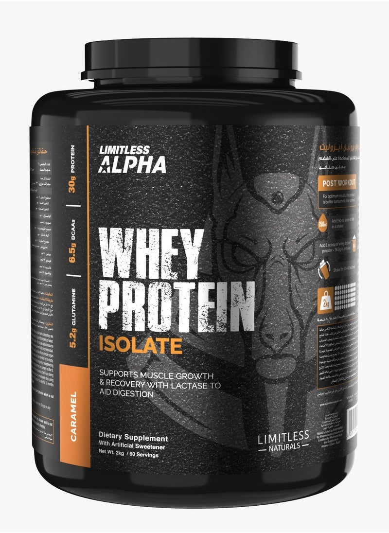 LIMITLESS Alpha Whey Protein Isolate - Caramel 2 KG 