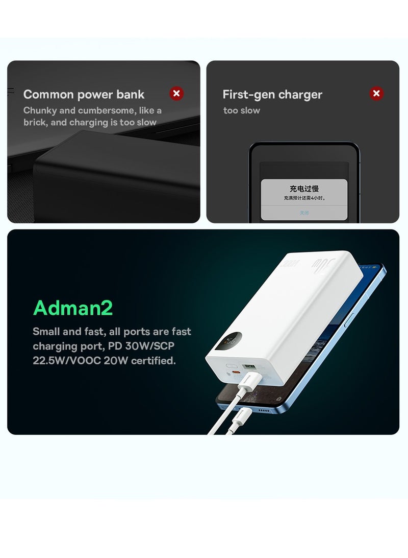 بيسوس بنك الطاقة، شاحن محمول بقوة 30 وات لجهاز iPhone، شحن سريع عالي السرعة بمنفذ USB C، حزمة بطارية أصغر متوافقة مع سلسلة iPhone 15/14/13/12، Samsung S23، iPad Pro، AirPods وما إلى ذلك - Image 5