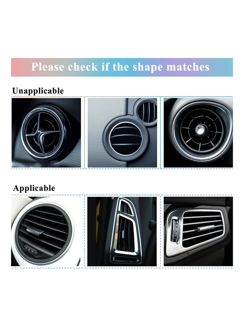 Y&D Car Vent Outlet Trim Bling, Air Conditioner Accessories for All Straight Outlet, Women (10 Pieces)  - Image 5