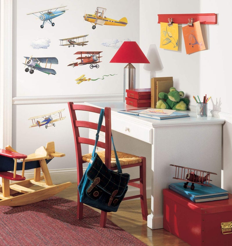 RoomMates RMK1197SCS Vintage Planes Peel and Stick Wall Decals - Image 2