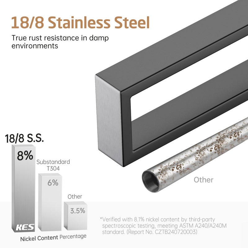 KES Towel Ring Black, Hand Towel Holder for Bathroom 10 Inch Towel Bar Modern Bathroom Hardware Wall Mount SUS304 Stainless Steel, Matte Black, A23080-BK - Image 4