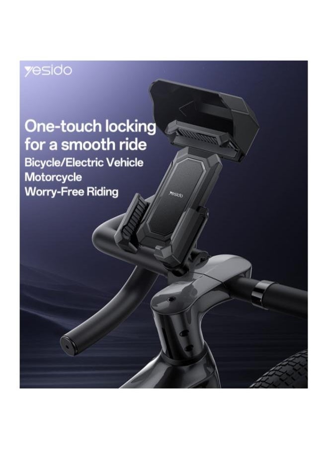 Yesido C331 Yesido 360 Degree Universal Ball Adjustment Mechanical Locking Stable Bicycle Phone Holder  - Image 2