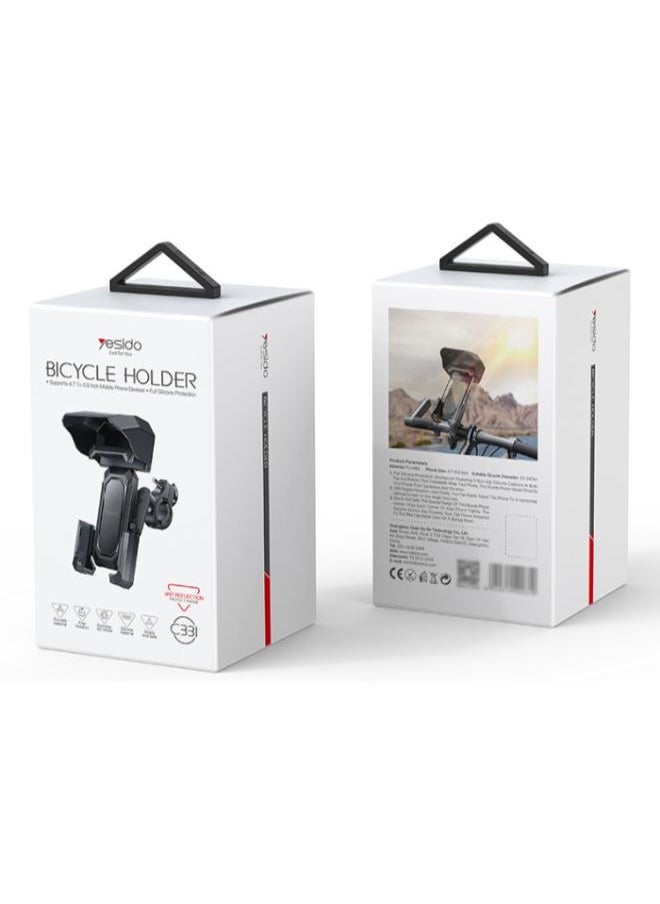 Yesido C331 Yesido 360 Degree Universal Ball Adjustment Mechanical Locking Stable Bicycle Phone Holder  - Image 5