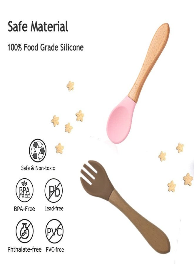 GUCHIGU Baby Fork and Spoon Set | Newborn Toddler Feeding Utensils Cutlery Set Feeding Supplies with Storage Box Perfect Training Eating Tools for Kids - Mustard (Set of 2, 1 Fork, 1 Spoon) - Image 4