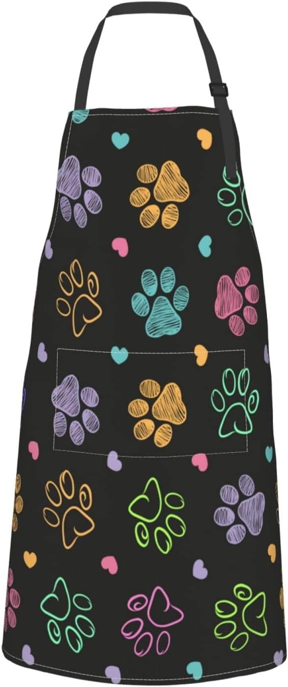 Wisedeal Dog and Puppy Apron Various Breed Pet Dog Apron with 2 Pockets for Women Suitable for Cooking Chef Grill BBQ - Image 1