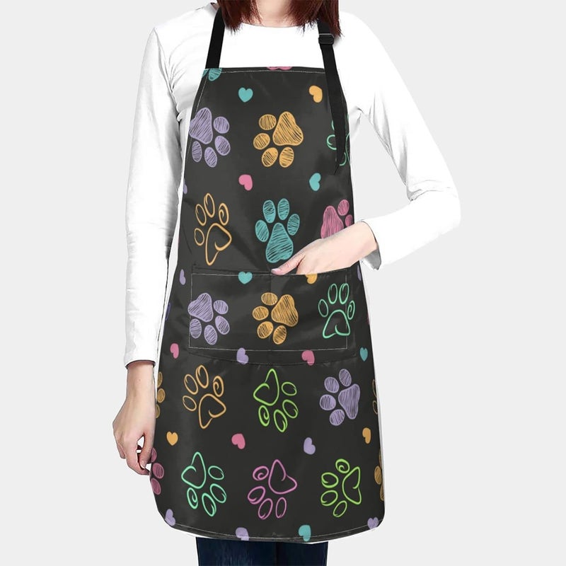 Wisedeal Dog and Puppy Apron Various Breed Pet Dog Apron with 2 Pockets for Women Suitable for Cooking Chef Grill BBQ - Image 3