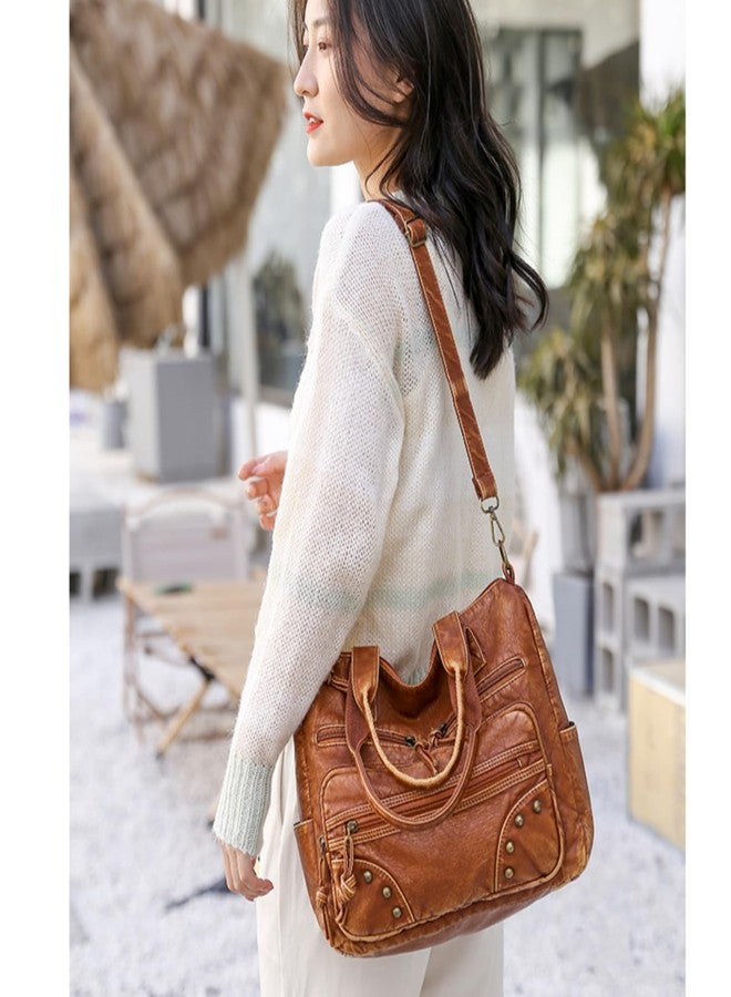 PHEVOS Hobo Handbag and Purses for Women,Multi Pocket Top Handle Satchel Purse Tote Shoulder Bags Faux Leather for Ladies - Image 2
