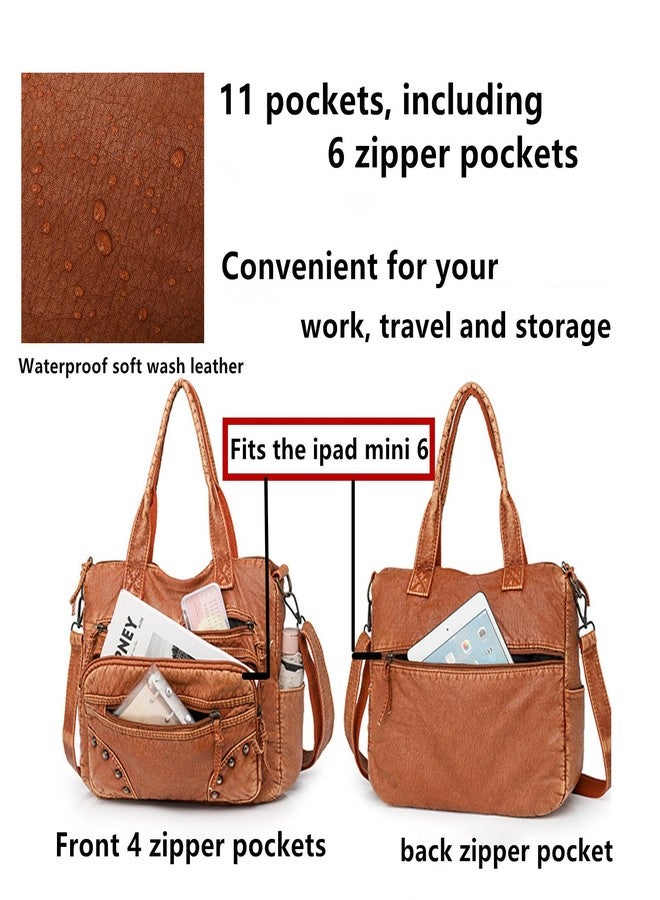 PHEVOS Hobo Handbag and Purses for Women,Multi Pocket Top Handle Satchel Purse Tote Shoulder Bags Faux Leather for Ladies - Image 3