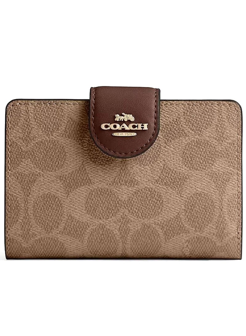 كوتش اوت ليت محفظة كوتش COACH حريمي سيجنتشر خاكي وبني موديل CW786 - Image 1