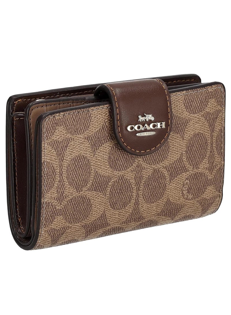 كوتش اوت ليت محفظة كوتش COACH حريمي سيجنتشر خاكي وبني موديل CW786 - Image 2