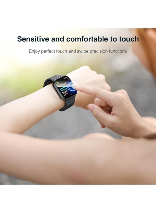 حافظة مع شاشة متوافقة مع ساعة Apple Watch Series 11 مقاس 46 مم، غطاء صلب من البولي كربونات باللون الأزرق - Image 4