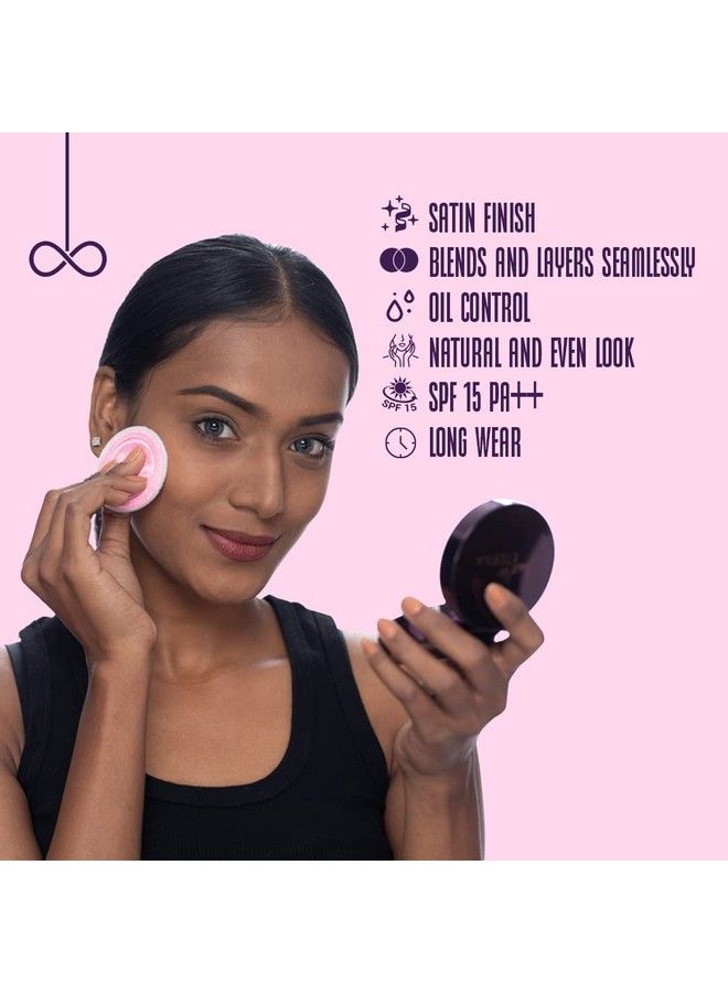 DAZLLER Eterna Sheer Glow Compact Powder Honey Sc31 Oil Control Formula Spf Pa++ Satin Finish Enriched With Vitamin E Almond & Avocado Oils Vegan - Image 4