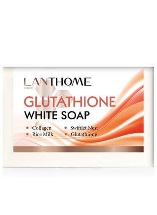 Lanthome Glutathione White Soap, Whitening Bar Soap with Collagen Rice Milk  Glutathione, Milk Soap, Beauty Soap Bar, Premium Intensive Brightening Soap  | Best Price KSA