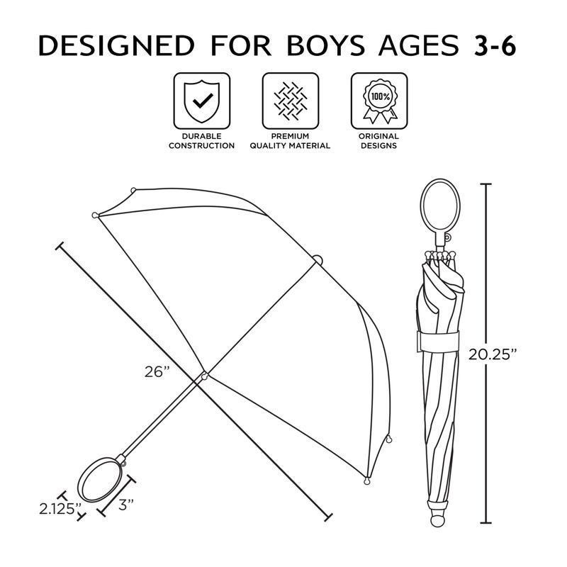 Nintendo Kids Umbrella, Super Mario Rain Wear For Boys Ages 3-6 - Image 5