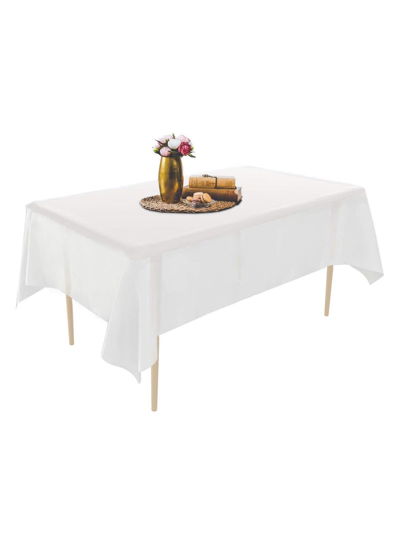 Plastic Table Cover 137cmX183cm White 