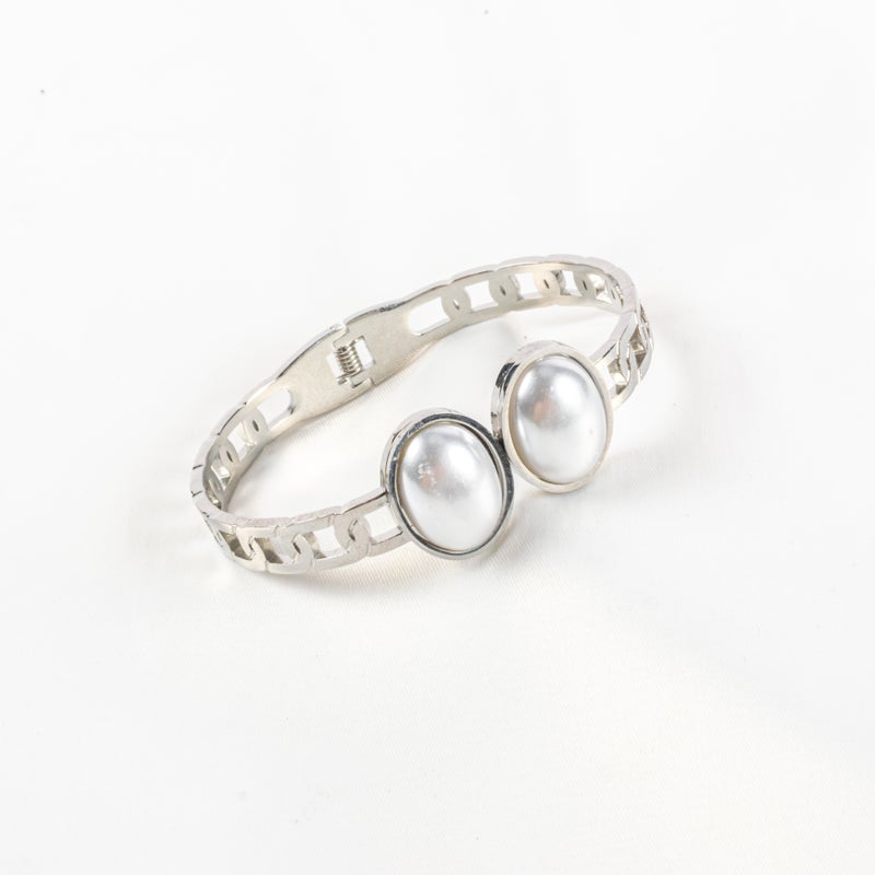 أسورة أستانليس ستيل فضي - Image 1