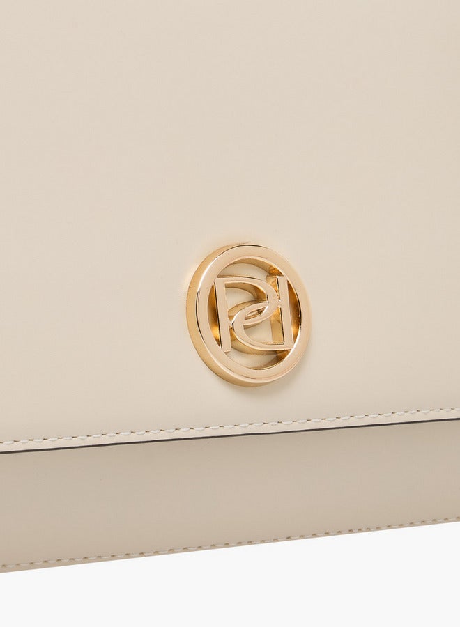 Paprika Solid Satchel Bag with Button Closure - Image 5