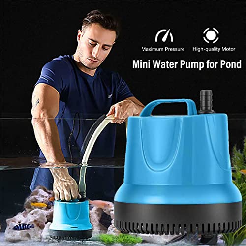 Qpets® 1800L/H Submersible Water Fountain Pump, Mini Aquarium Air Pump for Pond, 25W Power Large Water Pump for Fountain, Water Circulation Pumps with Suction Cup Bottom for Fish Garden - Image 2
