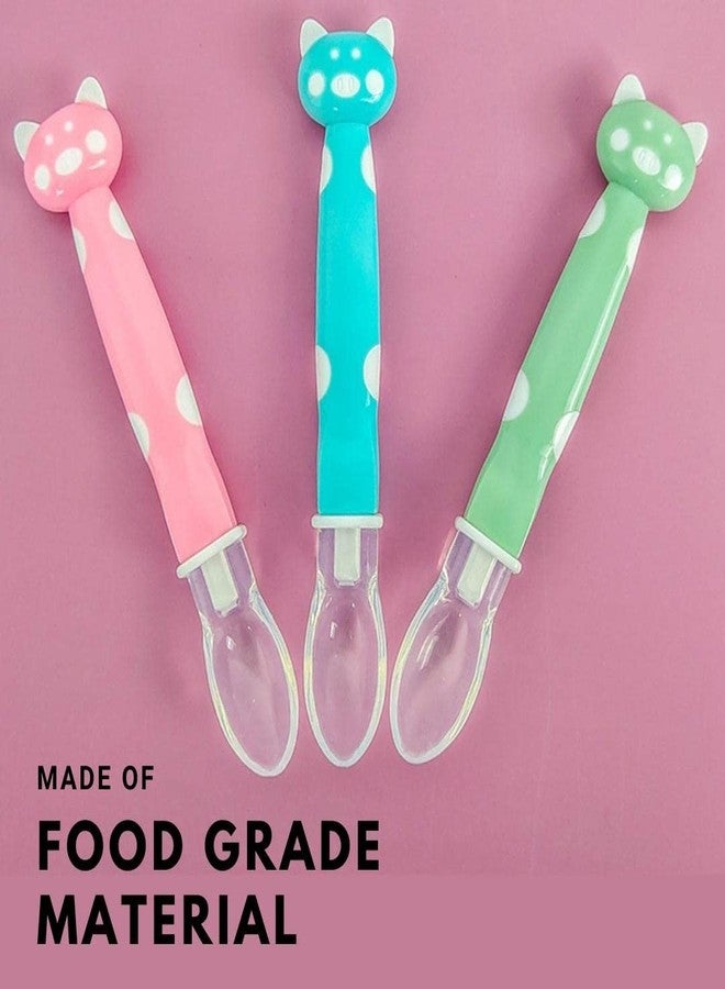 GUCHIGU Baby Silicone Spoon Set with Storage Box || BPA Free, Food Grade Material,Self Feeding,Soft Silicone Tip Spoon Set of 2 pcs, First Stage Spoons for Kids/Babies of 6 Months+ (Dark Green) - Image 4
