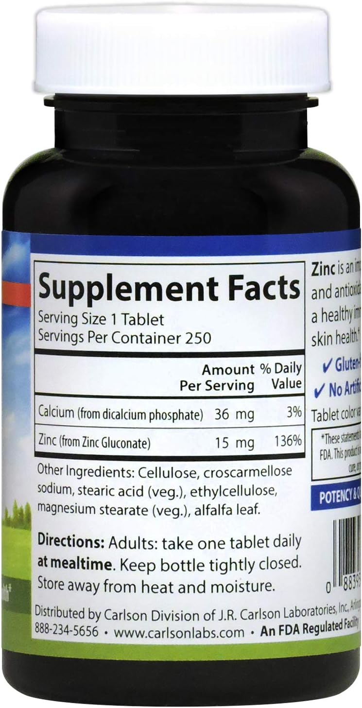 Carlson كارلسون لابز زنك 15 ملغ 250 قرص - Image 3