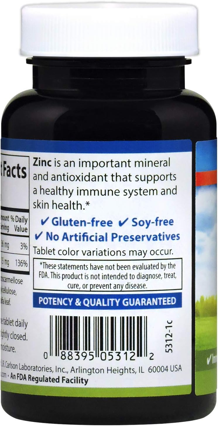 Carlson كارلسون لابز زنك 15 ملغ 250 قرص - Image 4