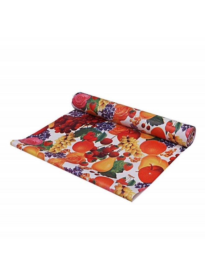 Kuber Industries Flower Design PVC Wardrobe Kitchen Drawer Cupboard Cabinet Shelf Mat, Shelf Liner 5 Mtr (Cream) - CTKTC40185, Standard - Image 2