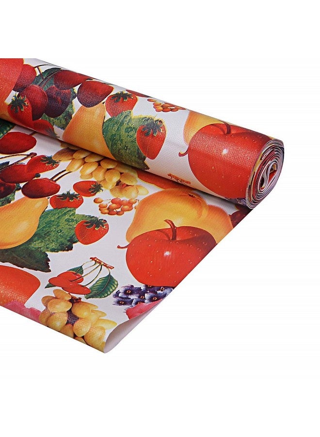 Kuber Industries Flower Design PVC Wardrobe Kitchen Drawer Cupboard Cabinet Shelf Mat, Shelf Liner 5 Mtr (Cream) - CTKTC40185, Standard - Image 1