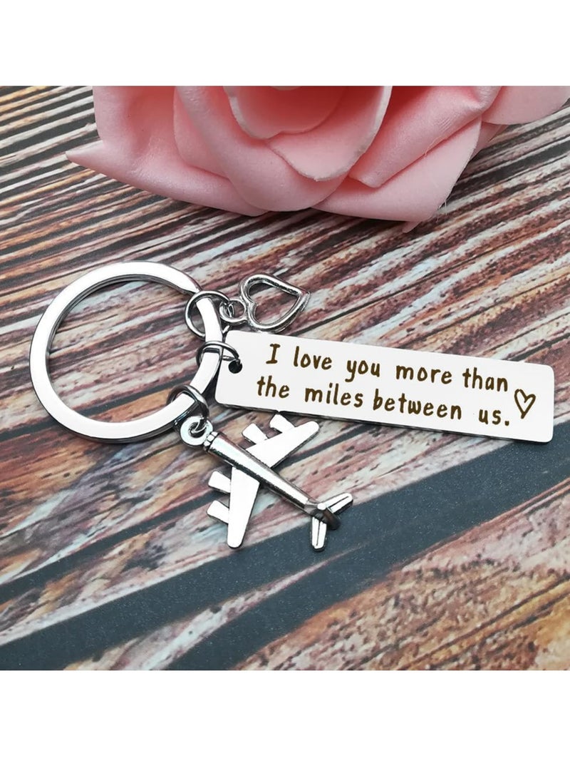 Oasisgalore Long Distance Relationship Keychain: "I Love You More Than The Miles" for Couples, Ideal Gift for Boyfriend/Girlfriend  - Image 4