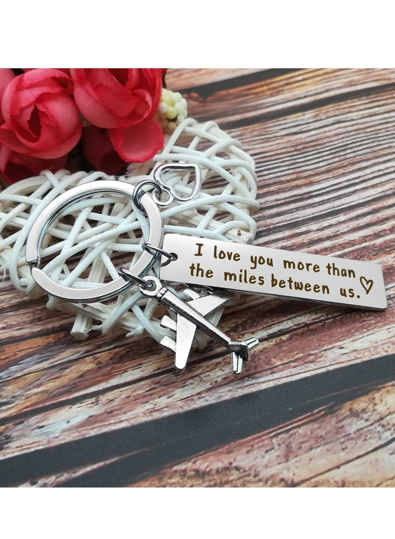 Oasisgalore Long Distance Relationship Keychain: "I Love You More Than The Miles" for Couples, Ideal Gift for Boyfriend/Girlfriend  - Image 5