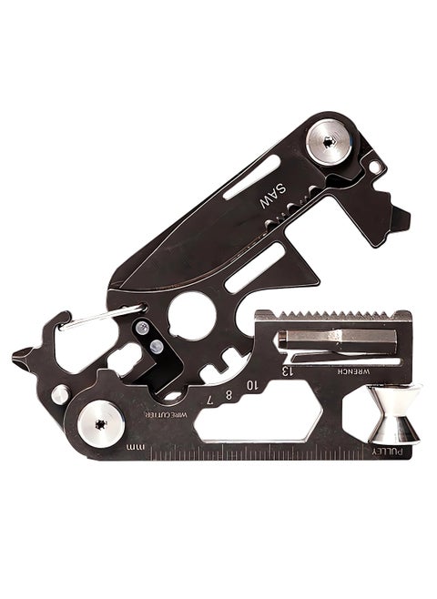 28 in 1 EDC Multi-function Tool, Keychain portable Metal Pocket Tool for men, Wrench for Screwdriver, with Wrench, Ruler, Bottle Opene,Urgent Car Window Breaker