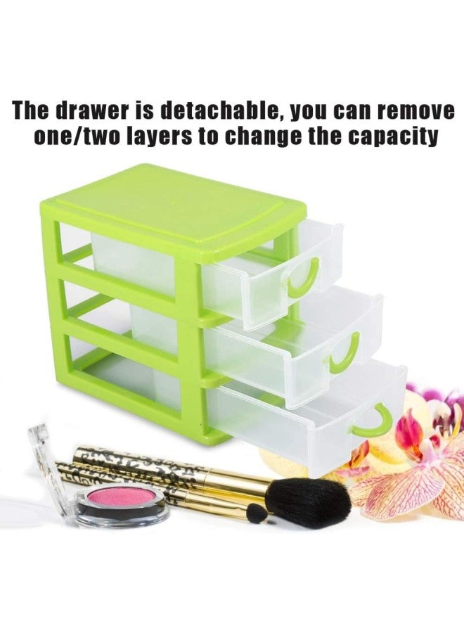 Mini Drawer Organizer, Plastic Jewelry Makeup Storage Box with Adjustable Detachable Dividers for Small Accessories (#5)  - Image 1