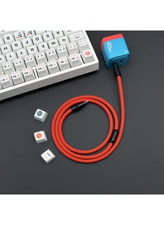 Color Matching Super Soft Silicone Data Cable For Apple For Iphone15 For Huawei For Xiaomi Mobile Phone Super Fast Charging-Color:1.5 M USB To For Iphone 12W-Model:Red Black Shell Slider