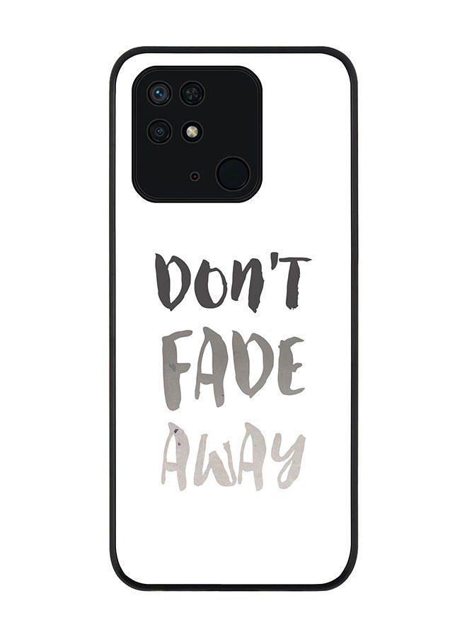 Stylizedd Rugged Black edge case for Redmi 10C 4G  Slim fit Soft Case Flexible Rubber Edges Anti Drop TPU Gel Thin Cover - Don’t Fade Away - Image 1