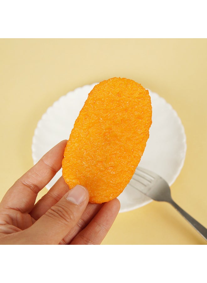 xozgdovg - PVC Simulation McDonald's Crispy Potato Cake Model Fun Fried Simulation Food Food Food Playing Pumpkin Cake Keychain Pendant-Color:Original Color Potato Crisp-Keychain-Size:9cm*5cm - Image 1