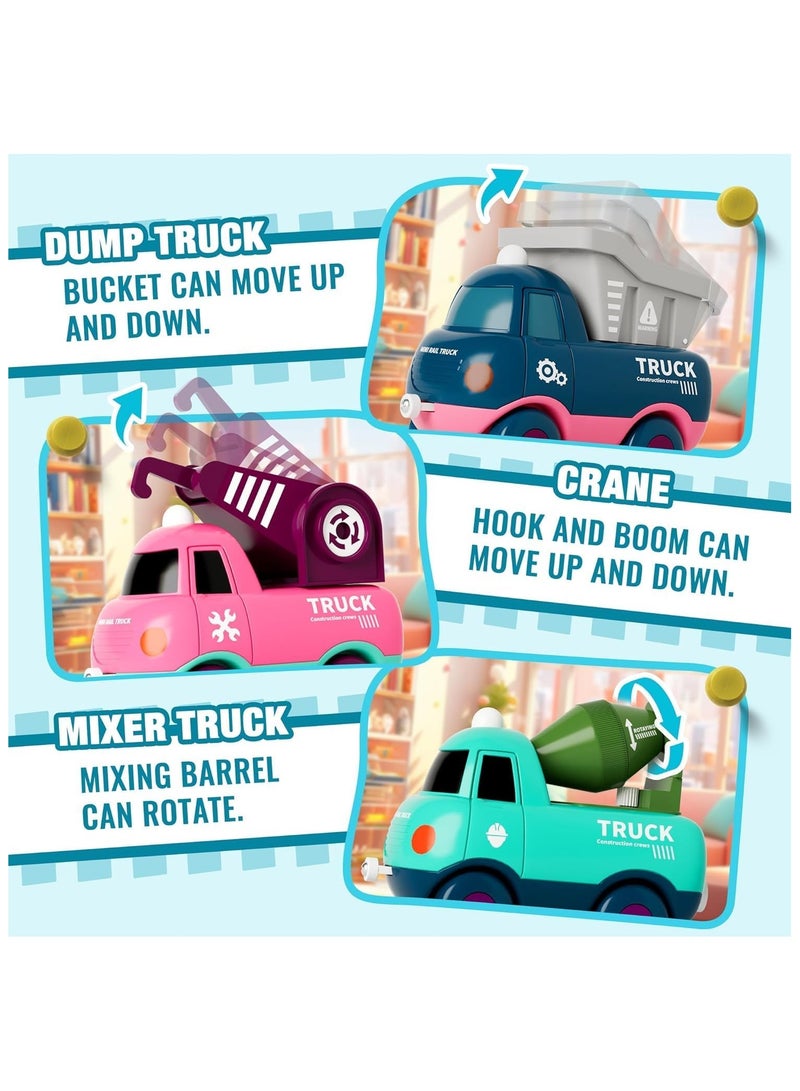 Soofam Train Set for Toddlers, Kids Train Set w/Music, Lights & Train Tracks,Magnetic Train Toys for Toddlers,4pcs Trucks Toy Train for 3+ Boys and Girls - Image 2