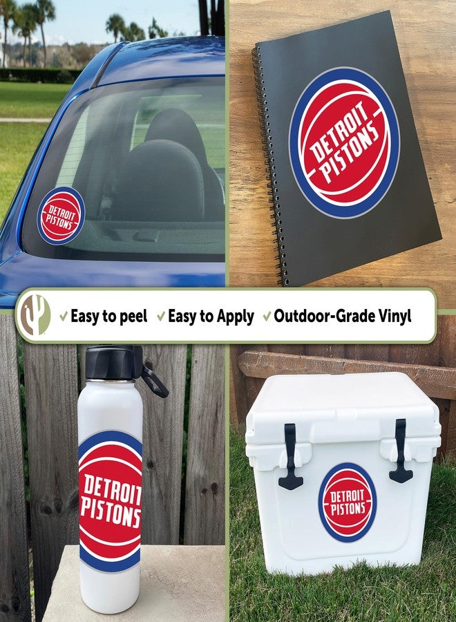 Desert Cactus Detroit Pistons NBA Officially Licensed Sticker Vinyl Decal Laptop Water Bottle Car Scrapbook (Individual 1) - Image 2