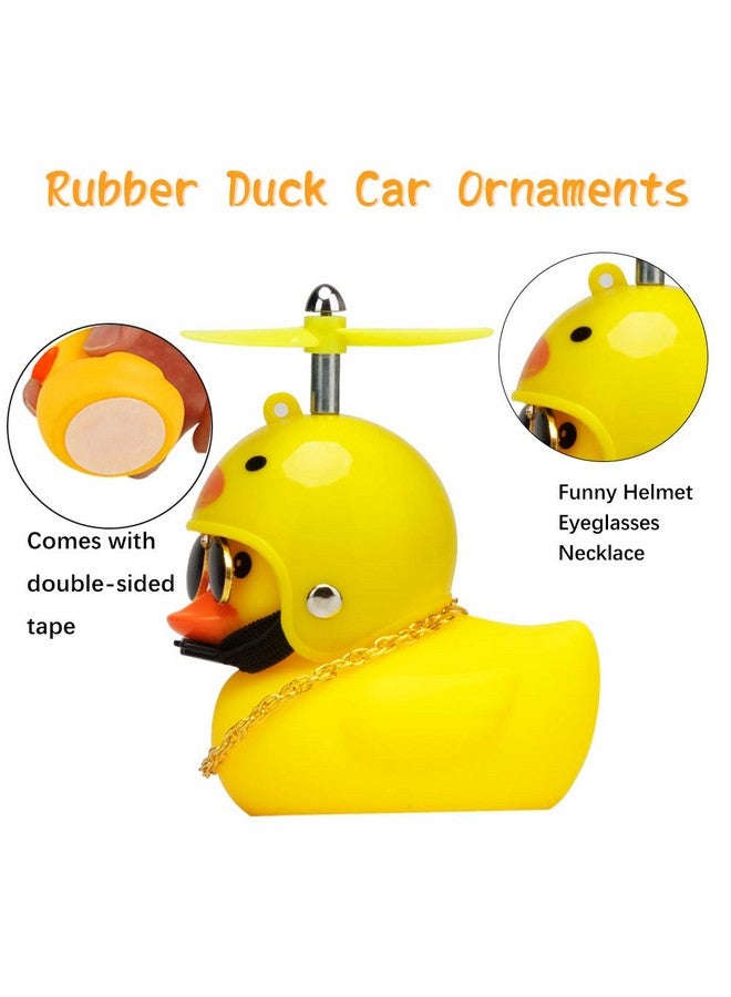 wonuu Rubber Duck Car Decorations Cute Yellow Duck Car Dashboard Ornaments with Propeller (W-Chicken) - Image 2