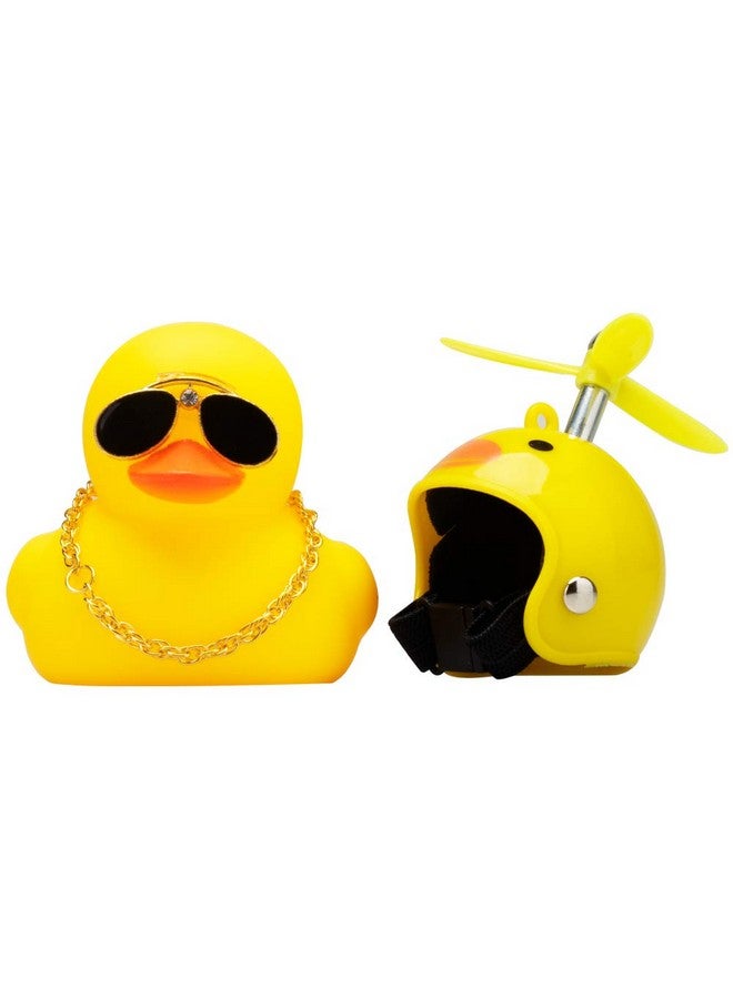 wonuu Rubber Duck Car Decorations Cute Yellow Duck Car Dashboard Ornaments with Propeller (W-Chicken) - Image 5