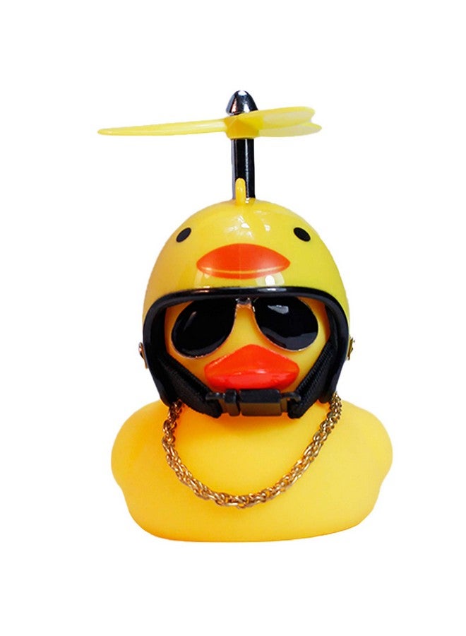 wonuu Rubber Duck Car Decorations Cute Yellow Duck Car Dashboard Ornaments with Propeller (W-Chicken) - Image 1