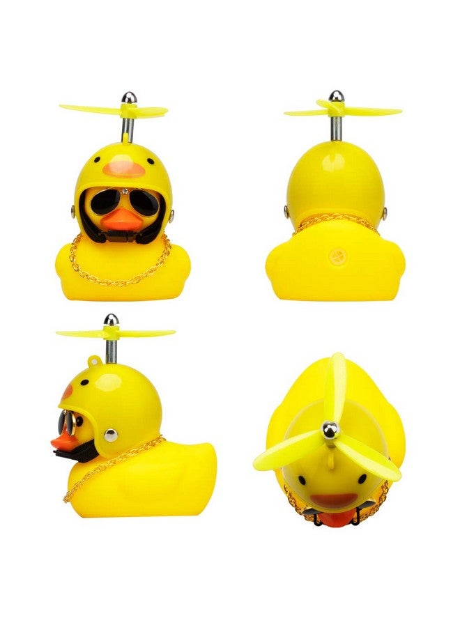 wonuu Rubber Duck Car Decorations Cute Yellow Duck Car Dashboard Ornaments with Propeller (W-Chicken) - Image 3