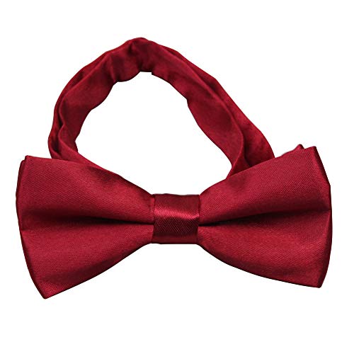 GUCHOL Burgundy Suspenders Bow Tie for Boys and Girls Adjustable Elastic Classic Accessory Sets Age 1 to 13 Year (Wine Red, 26 INCH (1-5 Year) - Image 3
