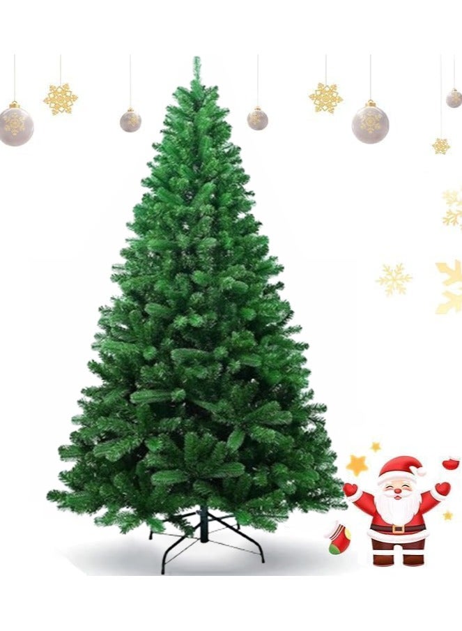 TAPIT Christmas Tree Artificial Fir All Green Christmas Tree with Metal Stand Lightweight and Easy to Assemble - Image 1