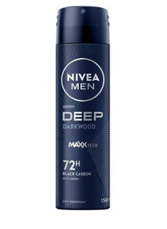 Nivea Deep Dark Wood & Black Carbon Anti-Bacterial Spray Multicolor 150ml 
