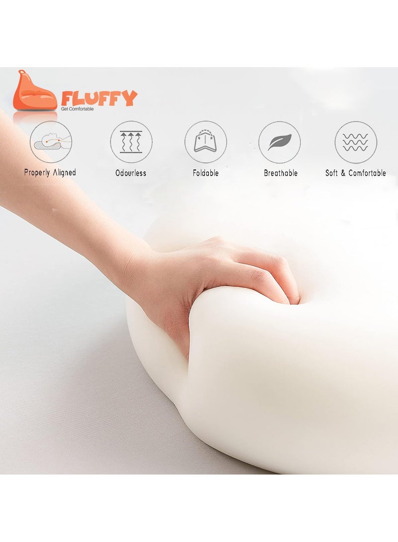 Fluffy Sleep Pillow Memory Foam Active Contour PVC Bag - Image 4