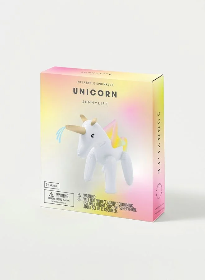 SUNNY LIFE Inflatable Unicorn Sprinkler | Water Play Toy | Outdoor Water Toy for Kids | Inflatable Toys
